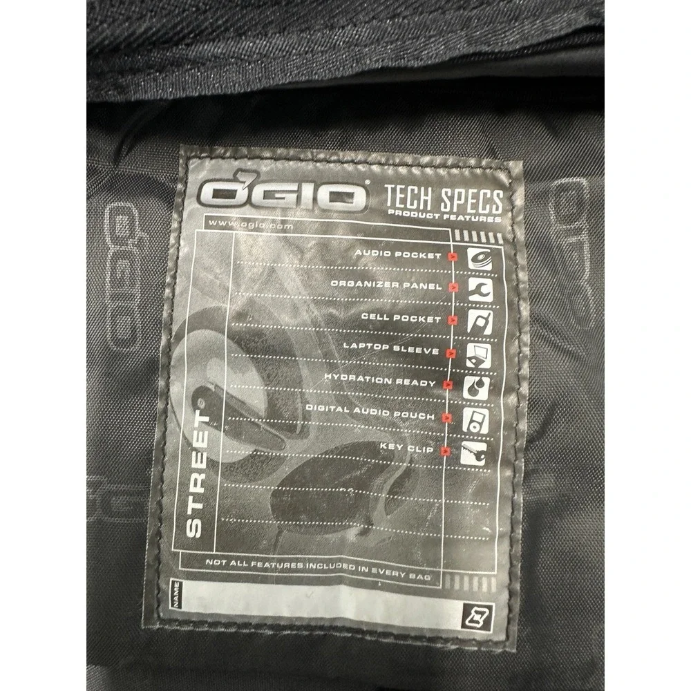 OGIO Windows Vista Backpack Black Laptop Bag Tech Specs Y2K Promo Rare